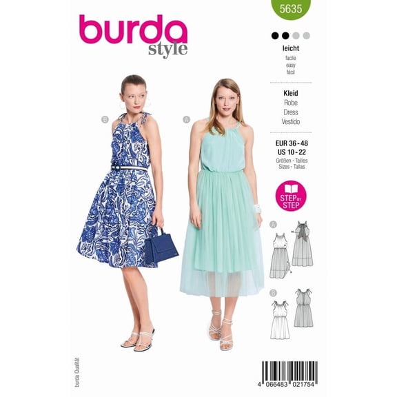 Burda Paper Sewing Pattern 5635 - Dresses for Women