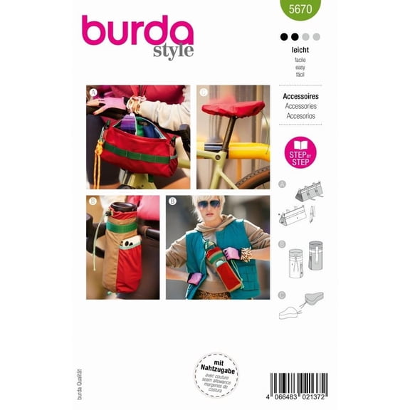 Burda Paper Sewing Pattern 5670 - Bags and Accessories