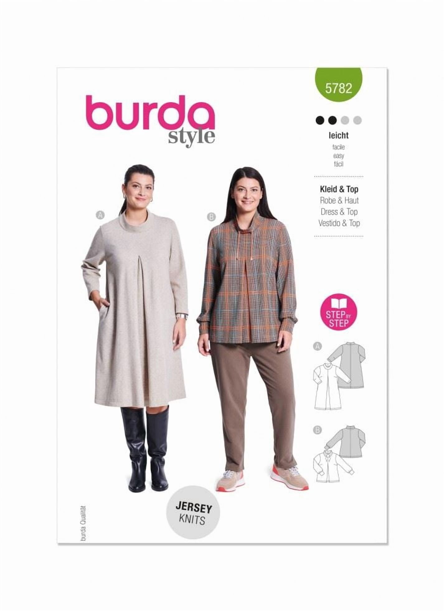 Burda Paper Sewing Pattern 5782 - Tops and Dresses for Women - Walmart.com