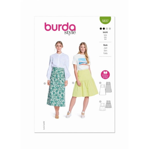 Burda Paper Sewing Pattern 5837 - Skirts for Women