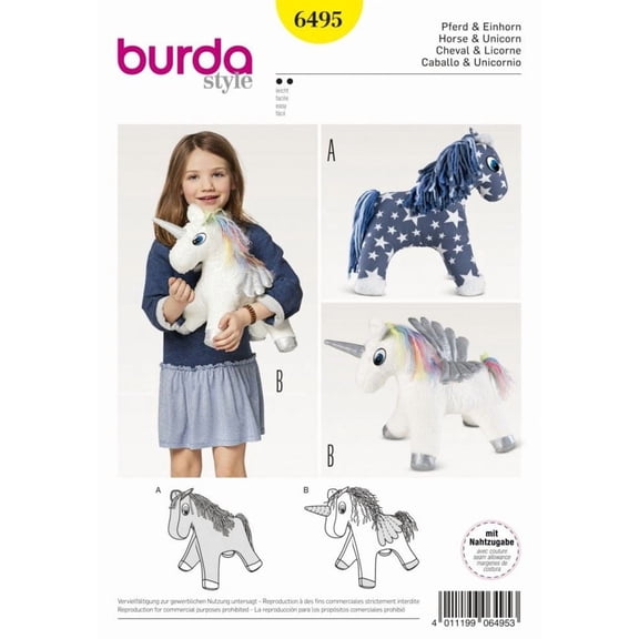 Burda Paper Sewing Pattern 6495 - Toys