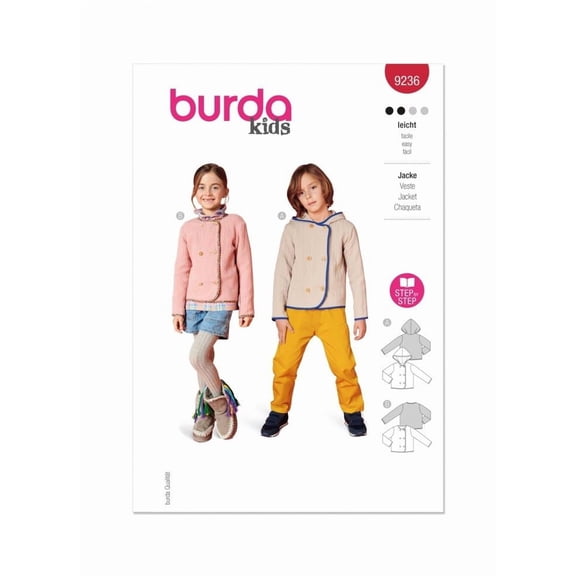 Burda Paper Sewing Pattern 9236 - Jackets for Kids