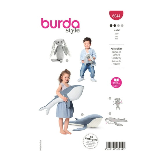 Burda Sewing Pattern 6044 Toys One Size