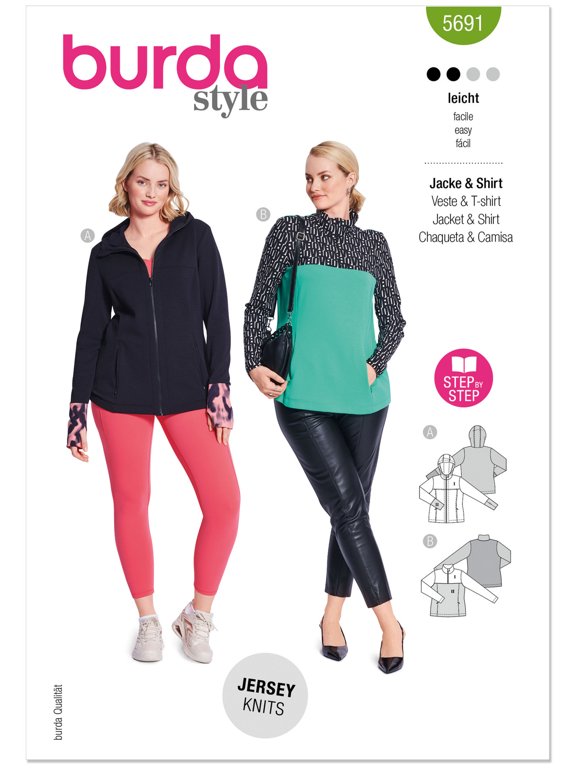 Style Sewing Pattern 5691 -Misses' Sports Shirts, Size: A (20-34)