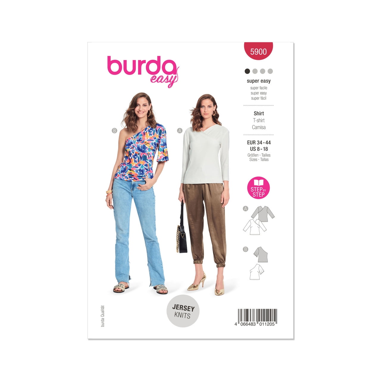 Burda Paper Sewing Pattern 5900 - Tops for Women - Walmart.com