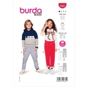 Burda Style Sewing Pattern 9255 - Childrens Pull-On Pants, Size A 4-5-6-7-8-9-10-11