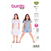 Burda Style Sewing Pattern 9264 - Childrens Dress and Blouse, Size A 4-5-6-7-8-9-10-11