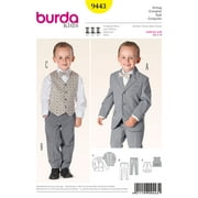 Burda Paper Sewing Pattern 9443 - Waistcoats and Jackets and Trousers and Suits for Kids, Baby