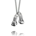 thumbnail image 1 of Burden of Proof Boxing Glove Pendant Necklace, 24 Inch Stainless Steel Cable Chain, Unisex, Adult, Christian Jewelry, 1 of 7