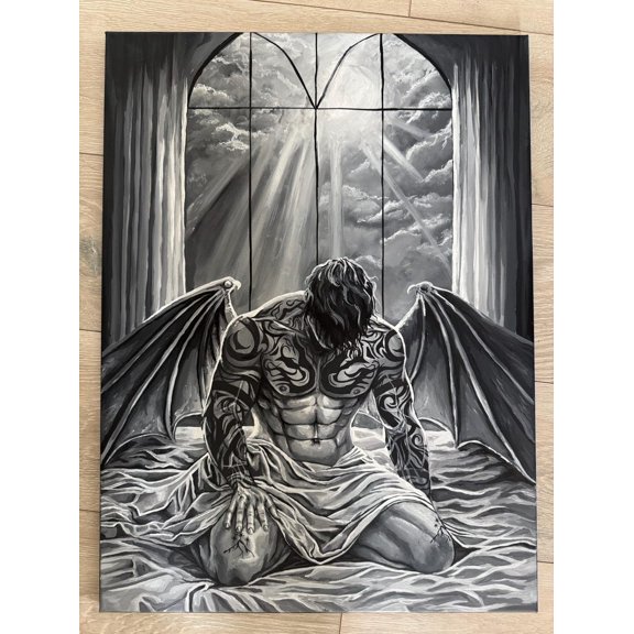 Burden of the Crown dark fantasy poster gothic kingdom artwork wall art decor 8x12 UNFRAMED