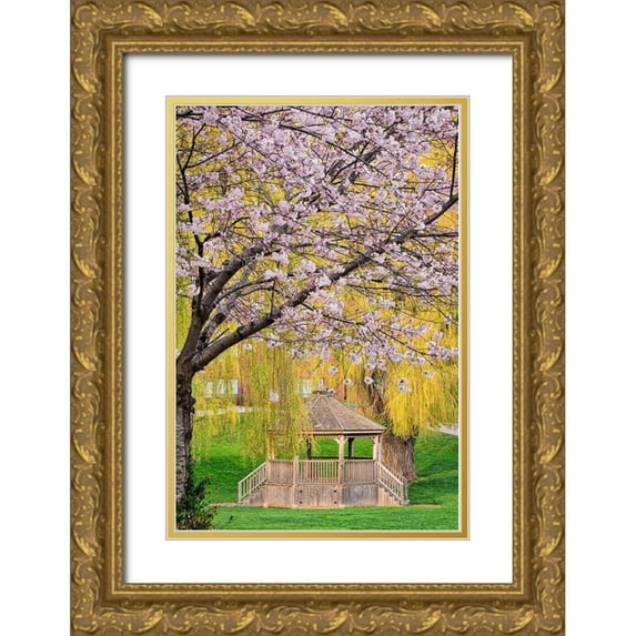 Burdick, Chuck 17x24 Gold Ornate Wood Framed with Double Matting Museum Art Print Titled - Quiet Retreat