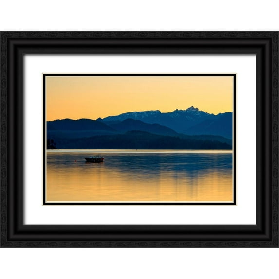 Burdick, Chuck 18x13 Black Ornate Wood Framed with Double Matting Museum Art Print Titled - Golden Glow