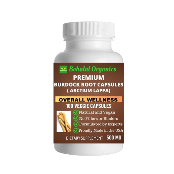 Burdock root capsules 100 Quick Release Capsules - 500mg Per Capsule