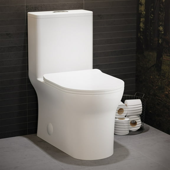Burdon One-Piece Elongated Toilet Vortex Dual-Flush 1.1/1.6 gpf