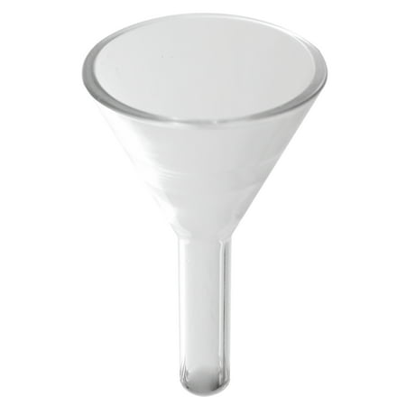 Burette Funnel Borosilicate Glass 40mm funnel diameter, 38mm stem length, and 10mm stem diameter.
