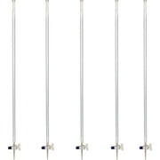 Burette, Borosilicate Glass with Ground Glass Stopcock, 50ml capacity. Pack of 5 burettes.