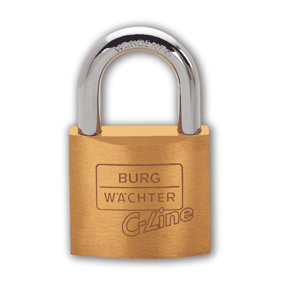 Burg Wachter C-Line Brass Padlock 30mm
