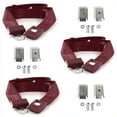 thumbnail image 1 of Burgandy Lap Bench Seat Belt Kit with Bracketry for 1961-1980 IH Scout Standard 2 Point - 3 Belts, 1 of 1