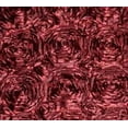 thumbnail image 1 of Burgandy Rosette Satin Fabric 50 inches wide by the yard, 1 of 1