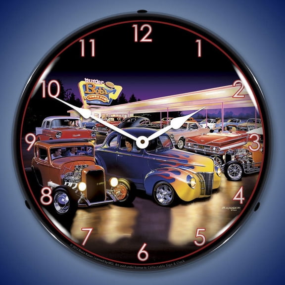 Burger Bobs Wall Clock, Lighted: Bruce Kaiser
