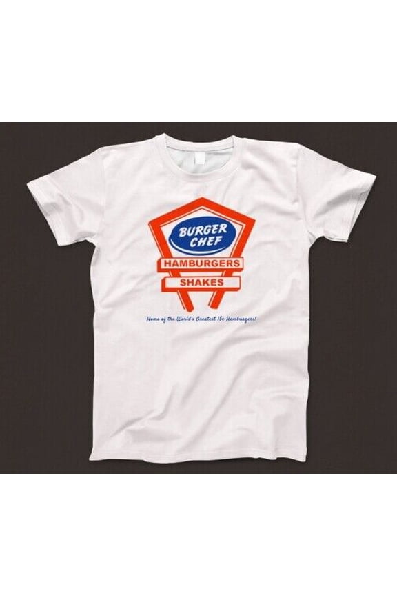 Burger Chef T Shirt 634 Retro US Fast Food Diner Queens Henrys Red Barn Hardees