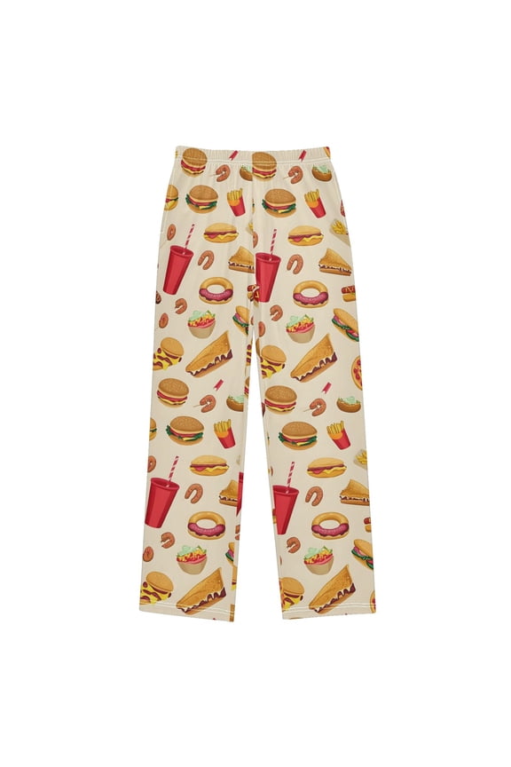 Burger Cola Pattern Pajama Pants Soft Lightweight Lounge Pants Bottoms Sleep Pants Warm Comfy