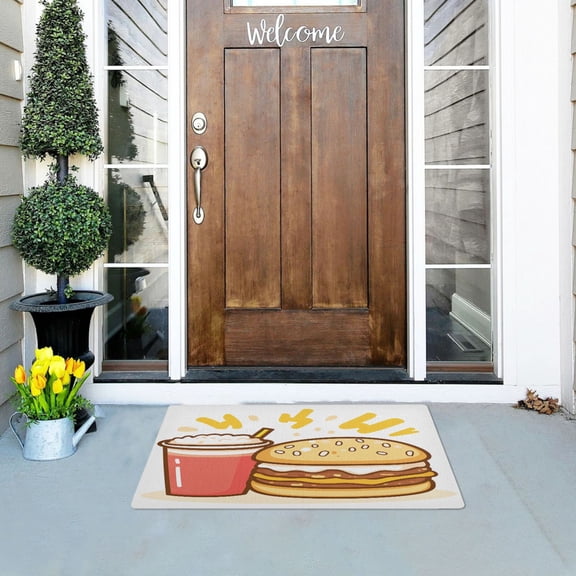 Burger Cola Versatile Absorbent Door Mat, Non-Slip, Easy to Clean 32''x20''