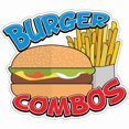 thumbnail image 1 of Burger Combos 8" Decal Concession Stand Food Truck Sticker, 1 of 2
