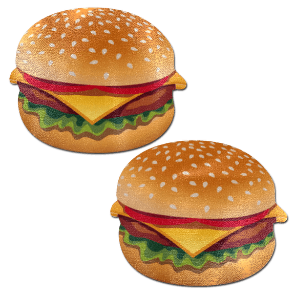 Burger: Delicious Cheeseburger Nipple Pasties by Pastease