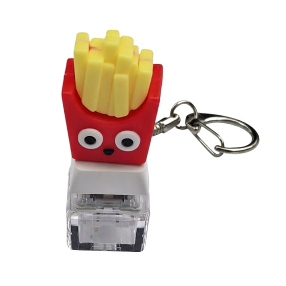 Burger and French Fries Character Shaped Squishy Fidget Toys for Adults Mechanical Button Sensory Gadget Soft Tactile Office Desk Accessory Rebound Pressure Relief Tool 1 Pack