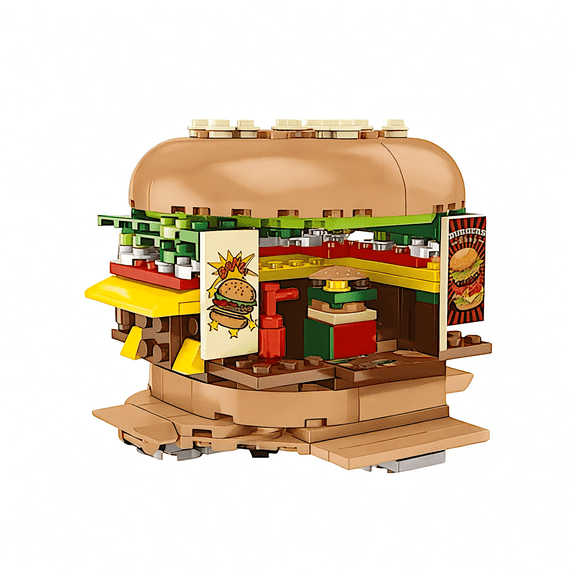 Hamburger Stand Building Blocks Set | General Jim's Toys & Bricks | GJ-HBS