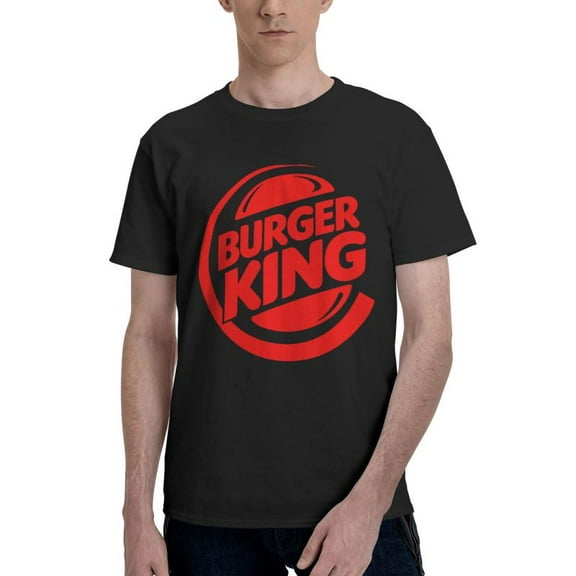Burger King Logo Men'S Basic Short Sleeve T-Shirt Fad Black Large
