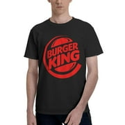Burger King Logo MenS Basic Short Sleeve T-Shirt Fad Black Large