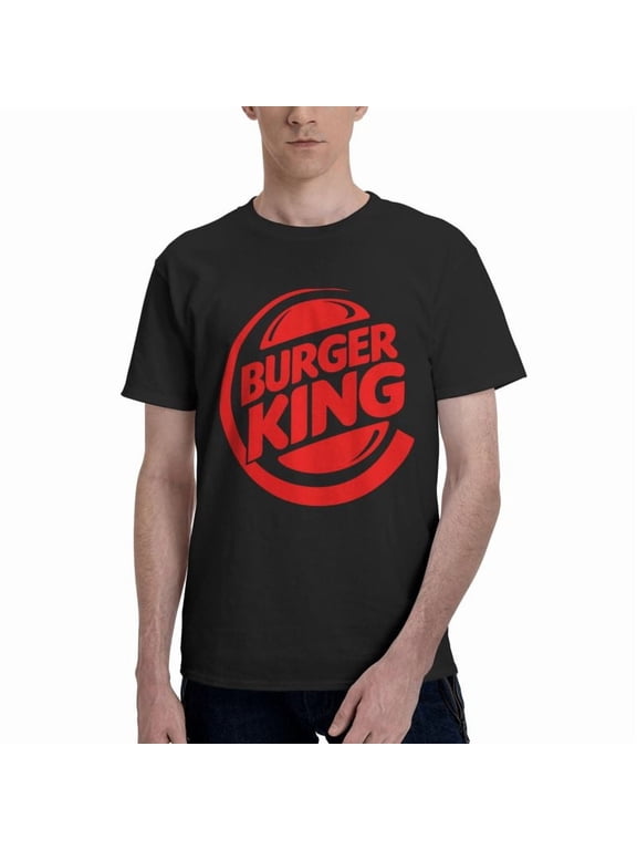 Burger King Logo Men'S Basic Short Sleeve T-Shirt Fad Black Small