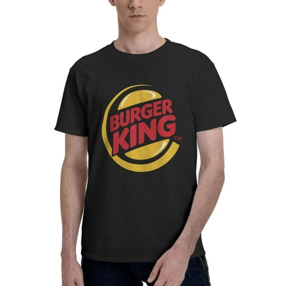 Burger King Logo Men'S Basic Short Sleeve T-Shirt Fad Black Small