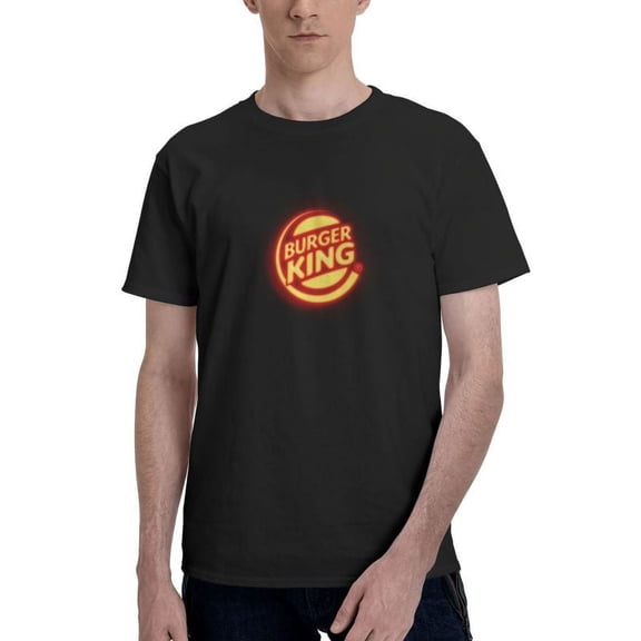 Burger King Logo Men'S Basic Short Sleeve T-Shirt Fad Black Xx-Large
