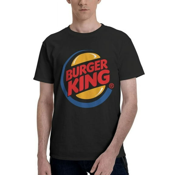 Burger King Logo Men'S Basic Short Sleeve T-Shirt Fashion Black Small