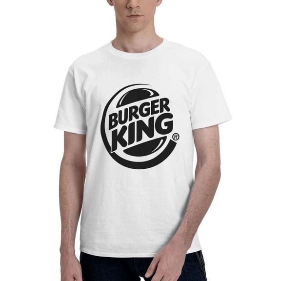 Burger King Logo Men'S Basic Short Sleeve T-Shirt Fashion White Large
