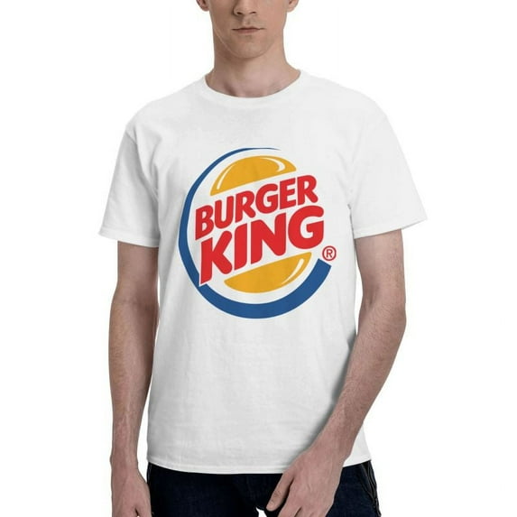 Burger King Logo Men'S Basic Short Sleeve T-Shirt Fashion White Large