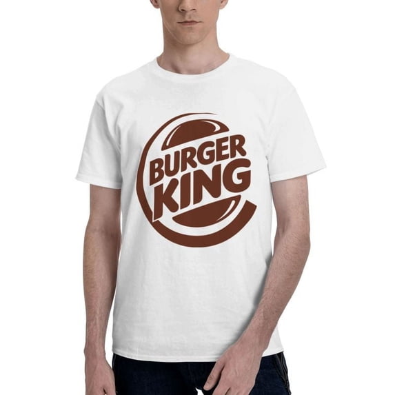 Burger King Logo Men'S Basic Short Sleeve T-Shirt Fashionable White X-Large