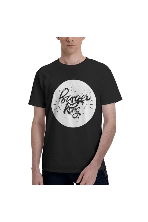Burger King Logo Men'S Basic Short Sleeve T-Shirt Vogue Black Medium