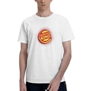 Burger King Logo MenS Basic Short Sleeve T-Shirt Vogue White Large