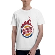 Burger King Logo MenS Basic Short Sleeve T-Shirt Vogue White Small