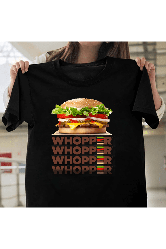 Burger King Whopper Sandwich Logo Fast Food Restaurant Hamburger Fan Graphic V1130113 Unisex T-Shirt, Size Up to 5XL