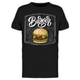 thumbnail image 1 of Burger Lettering Art T-Shirt Men -Image by Shutterstock, Male Large, 1 of 2