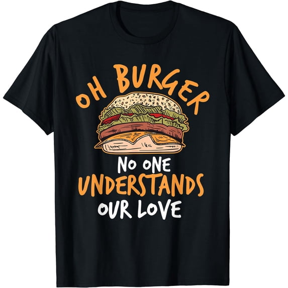 Burger Lovers Fast Food Snacks Hamburger T-Shirt Black X-Large