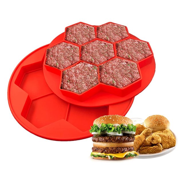 Burger Master 7 in 1 Burger Press and Freezer Container Hamburger Patty