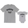 thumbnail image 1 of Burger Men's T-Shirt Funny Matching Food Graphic Slider Baby Bodysuit Kids Toddler Shirt, 1 of 3