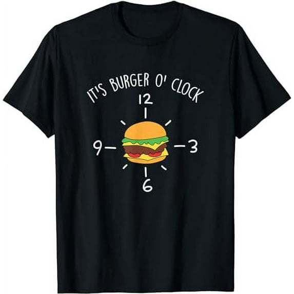 Burger O´Clock Cheeseburger Fast Food Burger Lovers T-Shirt