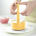 thumbnail image 1 of Burger Patty Press Nonstick Manual Meat Presser for Home Kitchen | Ergonomic ABS Hamburger Maker | Includes 100 Greaseproof Papers | Easy Clean | 6.6x4in | Gray/Yellow | 1 Pack, 1 of 8
